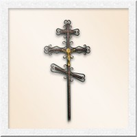 Крест кованый с полимерным покрытием 